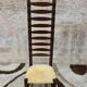 Chaise d'entrée safari 1960 vintage