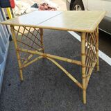 Bureau ancien en rotin vintage XXeme