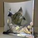 Fish lamp signed vintage design 50s