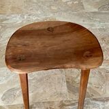 Vintage wooden tripod stool 1950