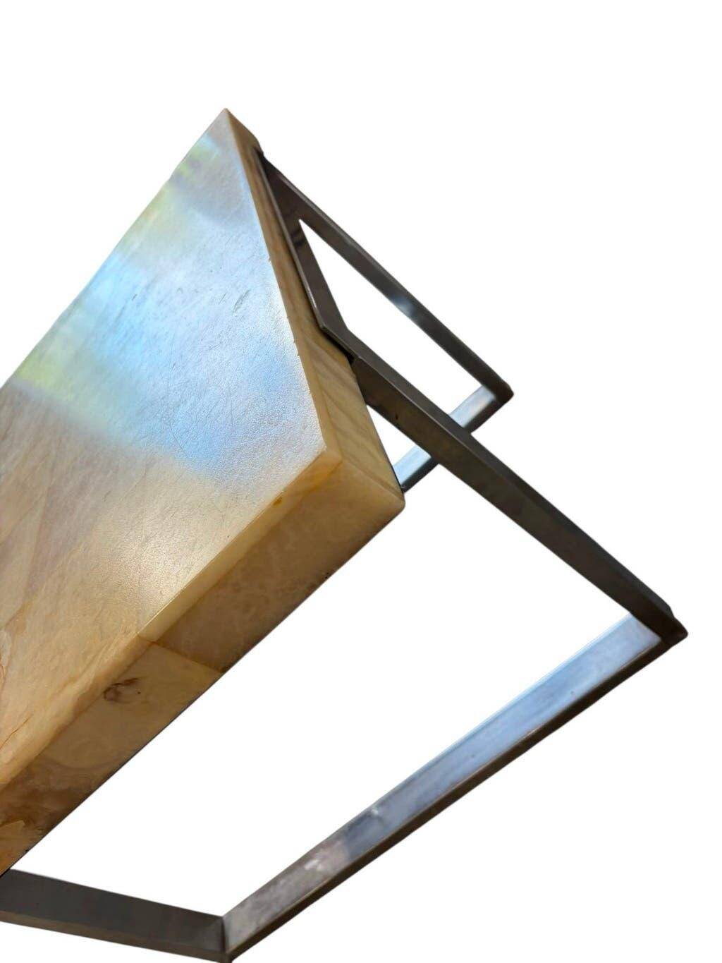 Vintage chrome square coffee table