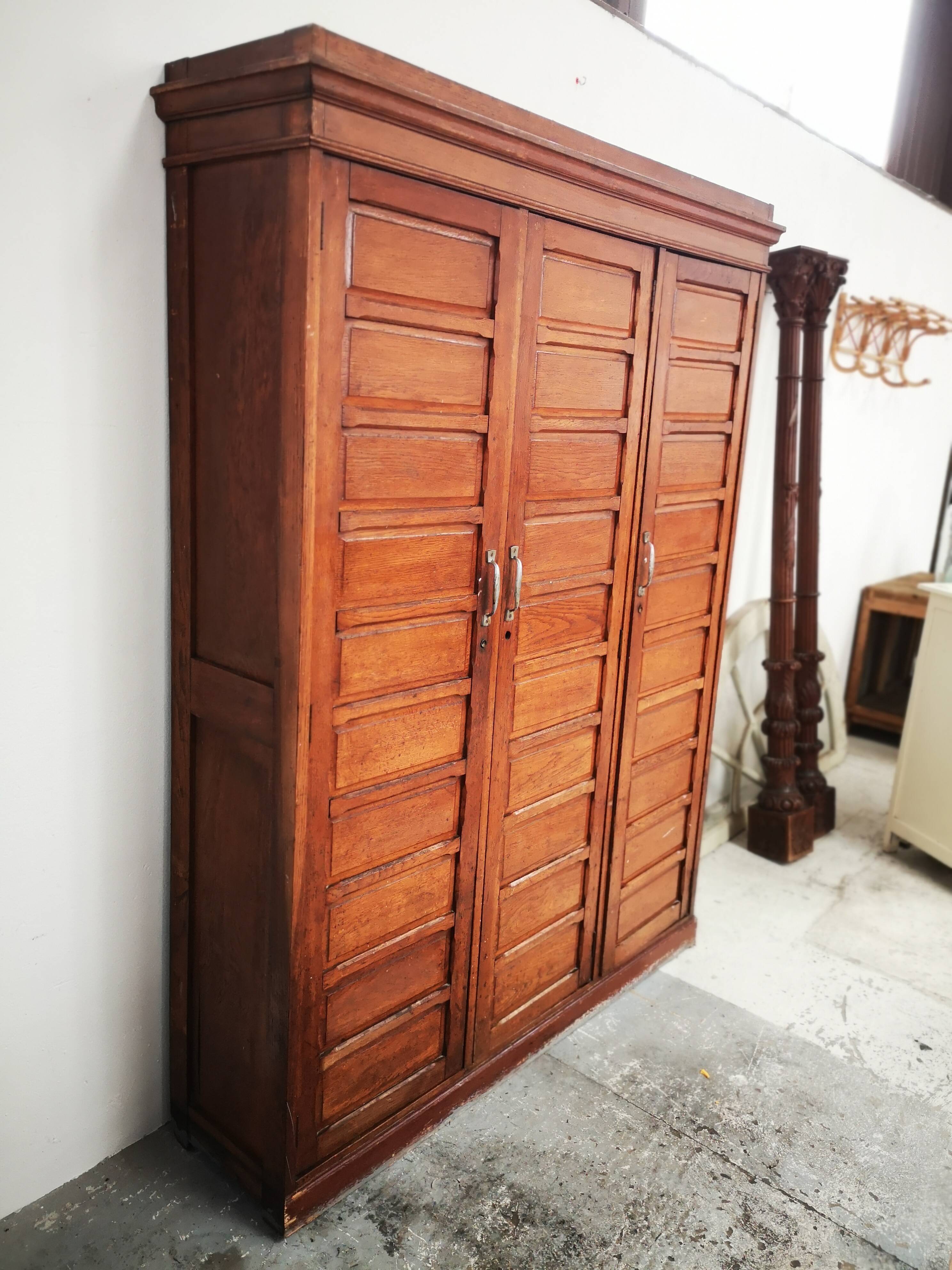 Old cardboard storage cabinet