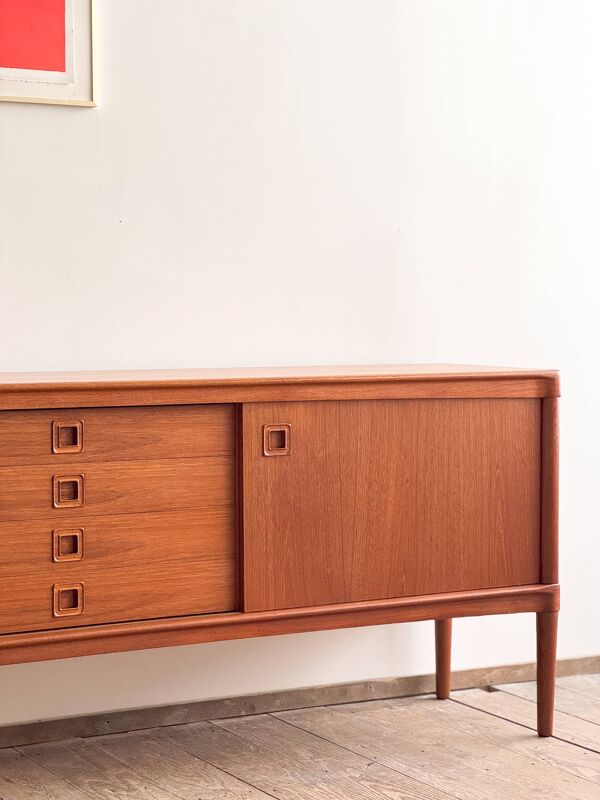 Enfilade danoise vintage en teck par HW Klein pour Bramin, années 60