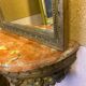 Console and trumeau, Louis XVI style in gilded wood