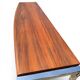 Curved base console in Scandinavian design – mahogany and chrome