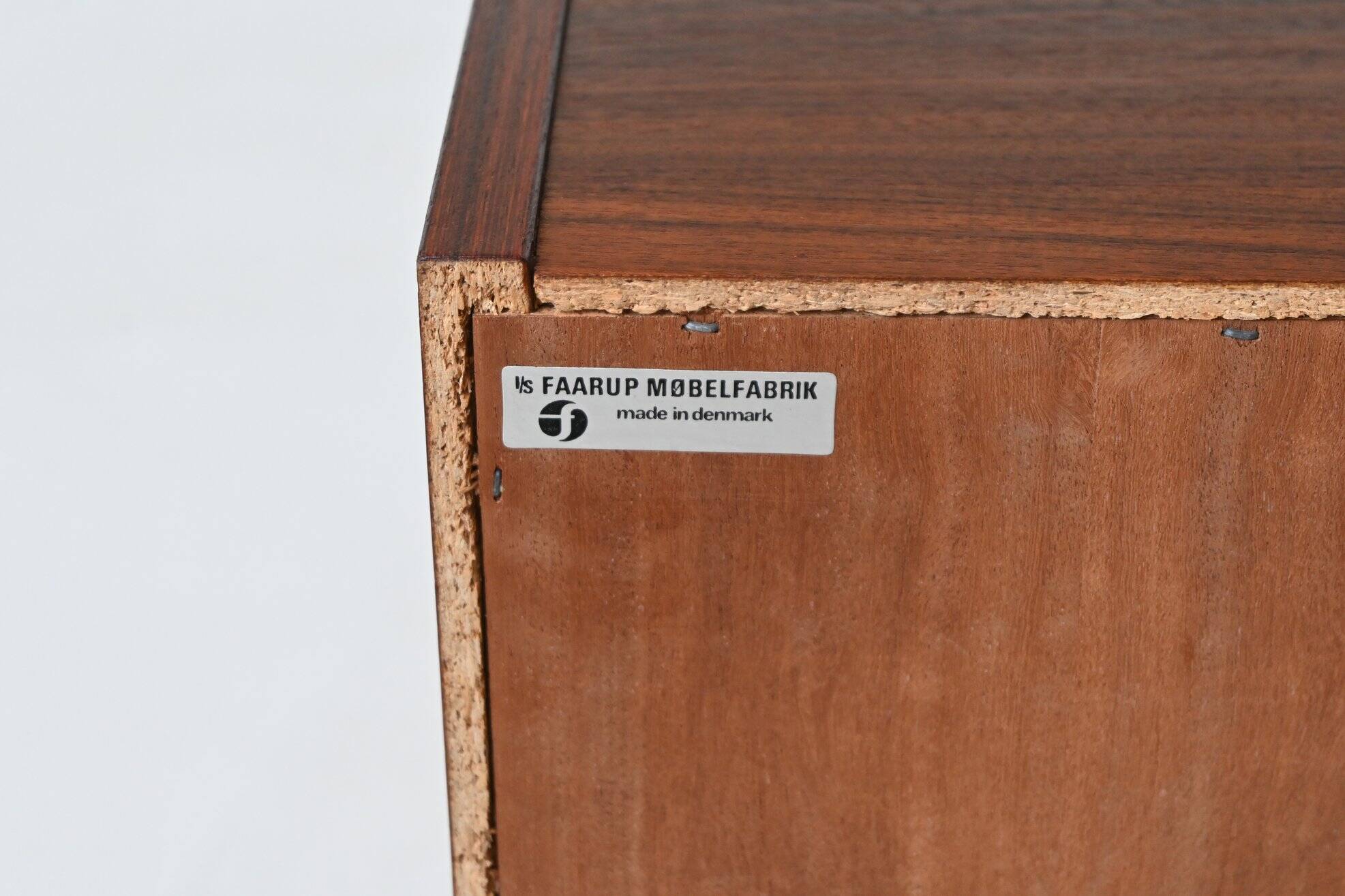 Pair of IB Kofod-Larsen cabinets in rosewood, Faarup, Denmark 1960.