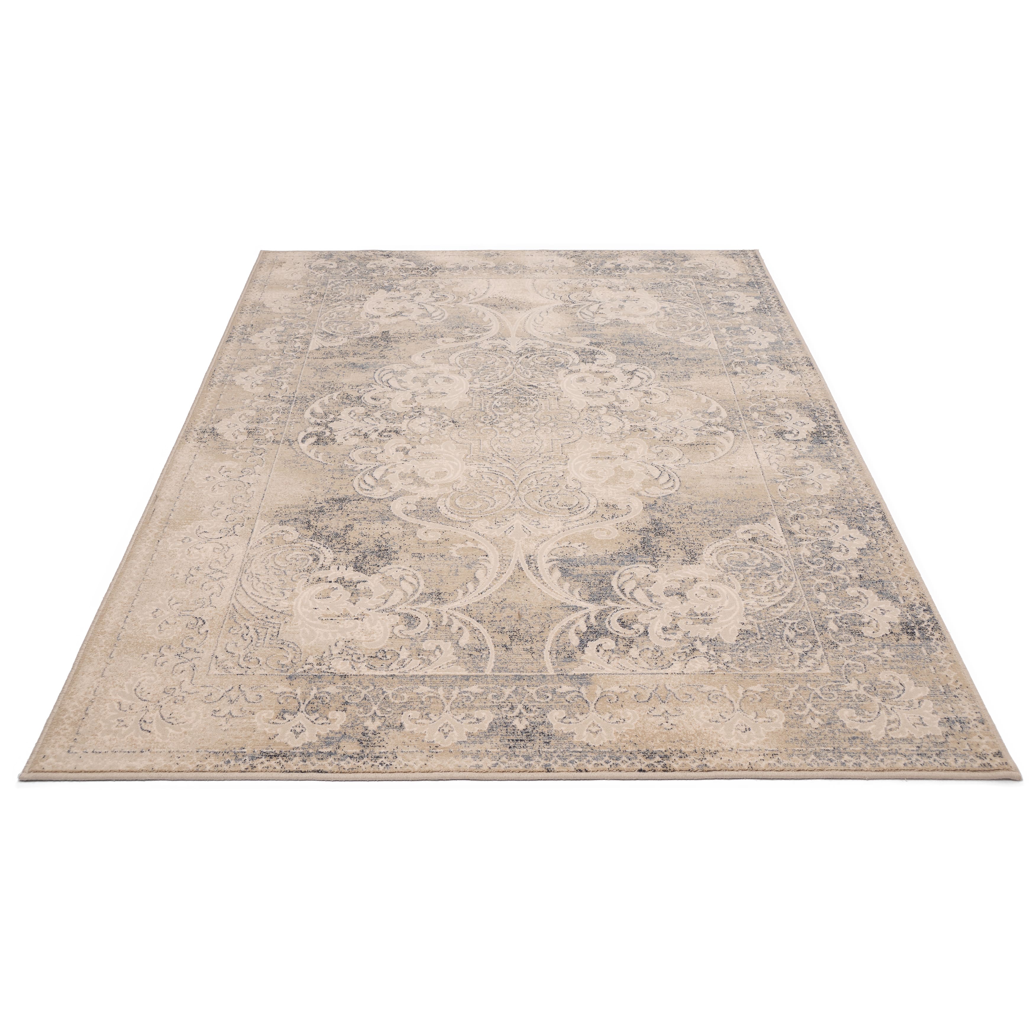 Vintage-style beige oriental Persian rug 120x170 cm