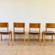 Set de 4 chaises vintage avec nuance de gris 1960