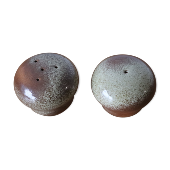 Vintage sandstone salt and pepper shaker