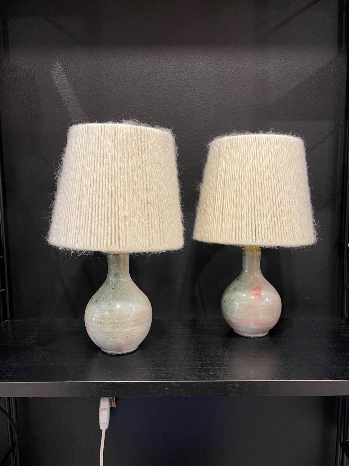 Paire de lampe céramique 1960
