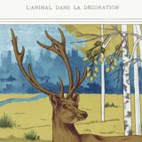 Poster “Deer”, after an Art Nouveau lithograph from 1897
