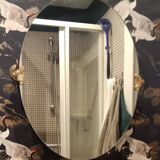 Mirror and complete bathroom accessories set