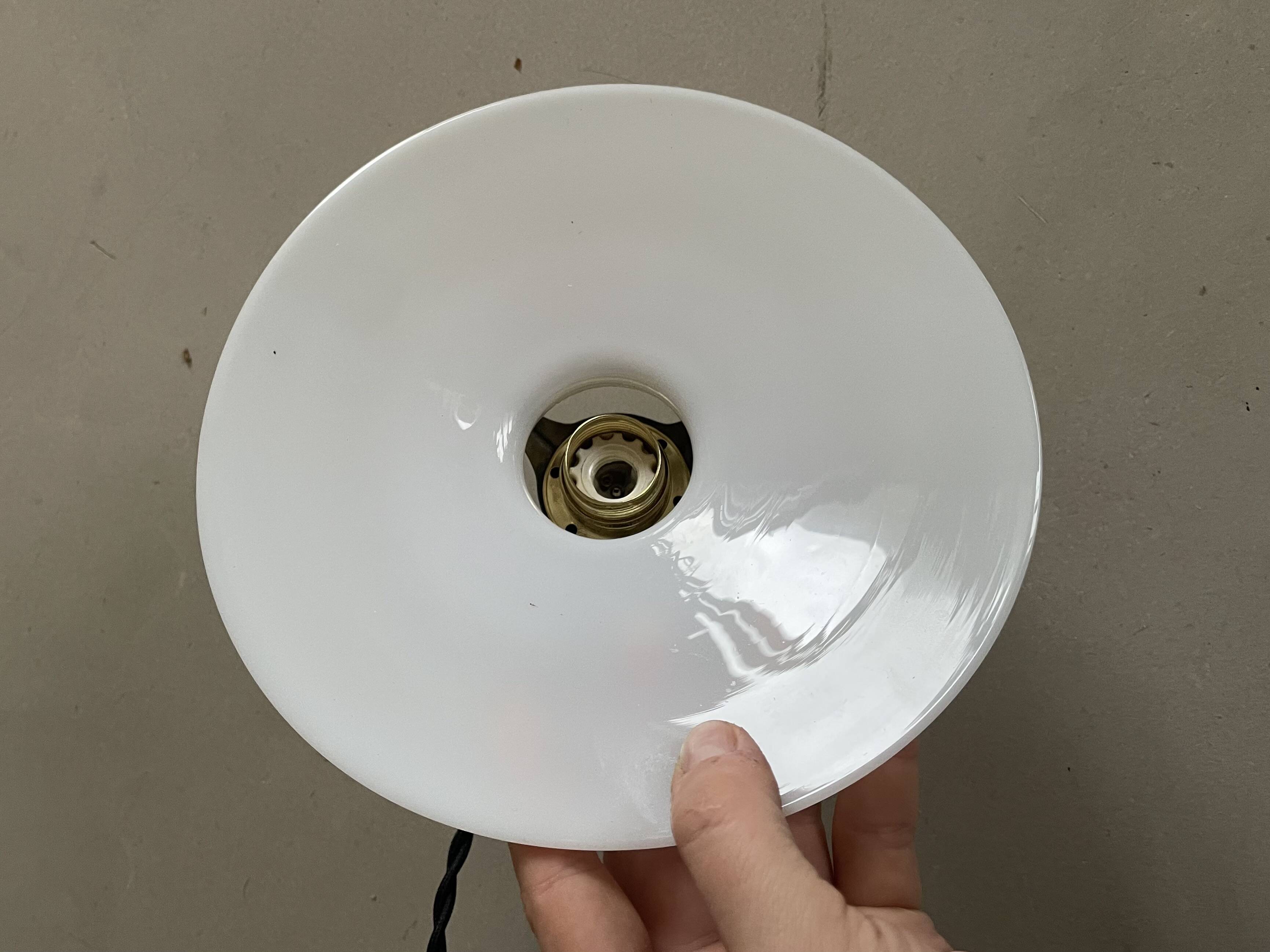 Small old opaline pendant light D20cm