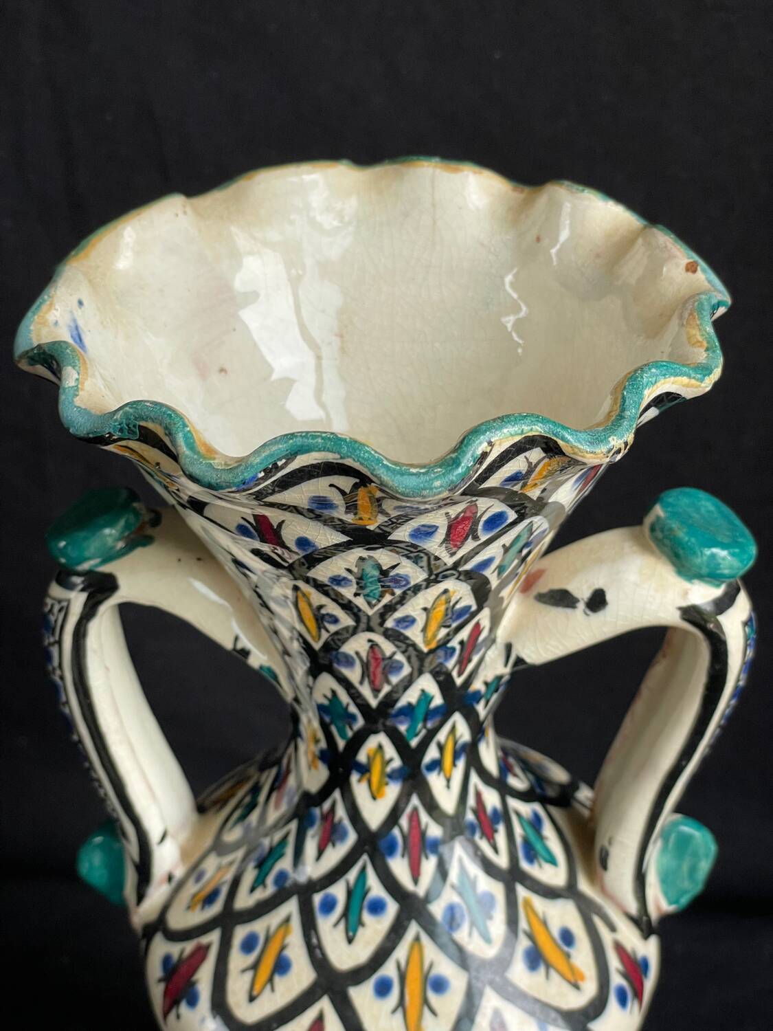 Safi Moroccan vase with 2 handles