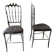 Pair of Chiavari chairs in polished mirror aluminium.