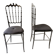 Pair of Chiavari chairs in polished mirror aluminium.