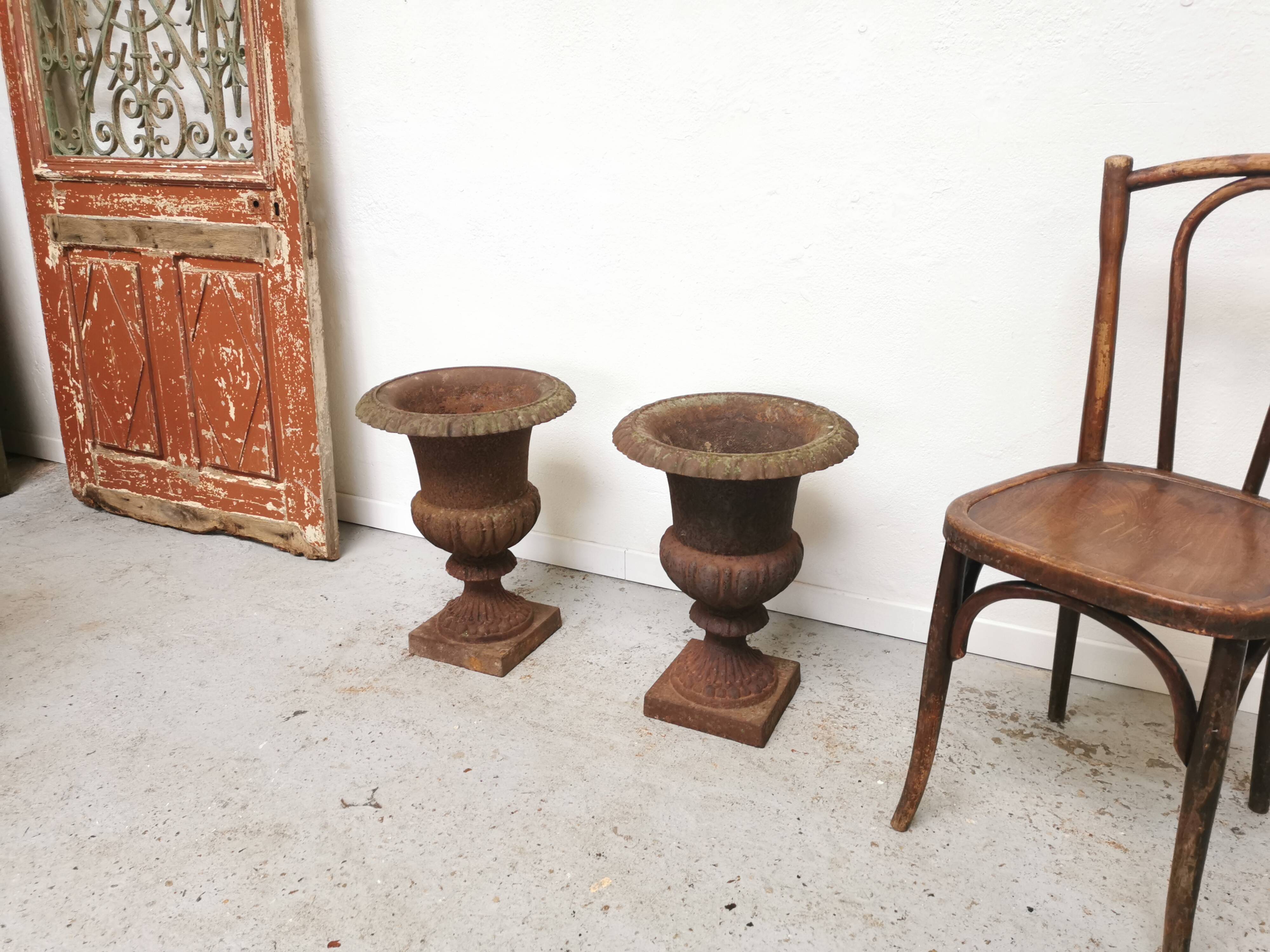 Paire de vase Médicis en fonte 50cm