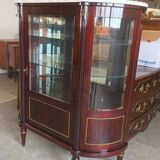 Louis xvi style half-moon silverware display case