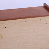 Teak wooden Corridor set mirror with floating chest of drawers 1960s