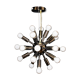 Sputnik chandelier in chrome metal, 24 lights