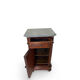 A pair of antique walnut bedside tables from the 1890s.