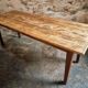 Antique French country dining table – Oak base and pine top, circa 1900