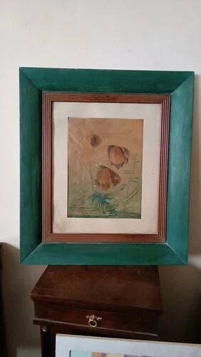 Mixed Technique - Fish - Silvio Polloni (Florence 1888-1972) Frame in Wood