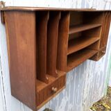 wooden desk top shelf