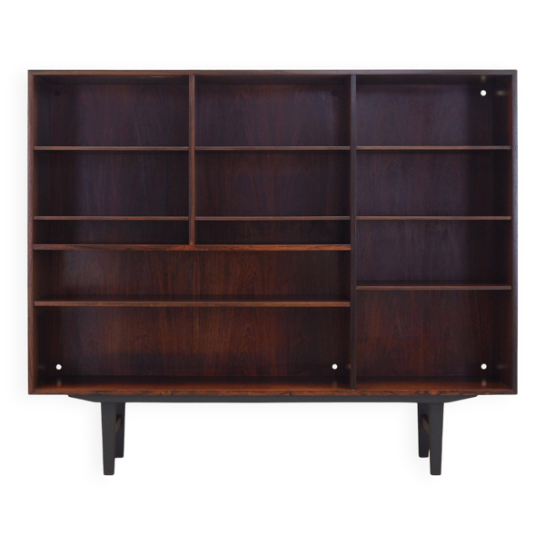 Bibliothèque en acajou, design danois, années 1970, fabricant : Omann Jun