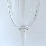 Suite of six standing glasses in colorless crystal with port, sherry or commandaria