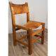 Chaise vintage Maison Regain en orme et cuir 1970