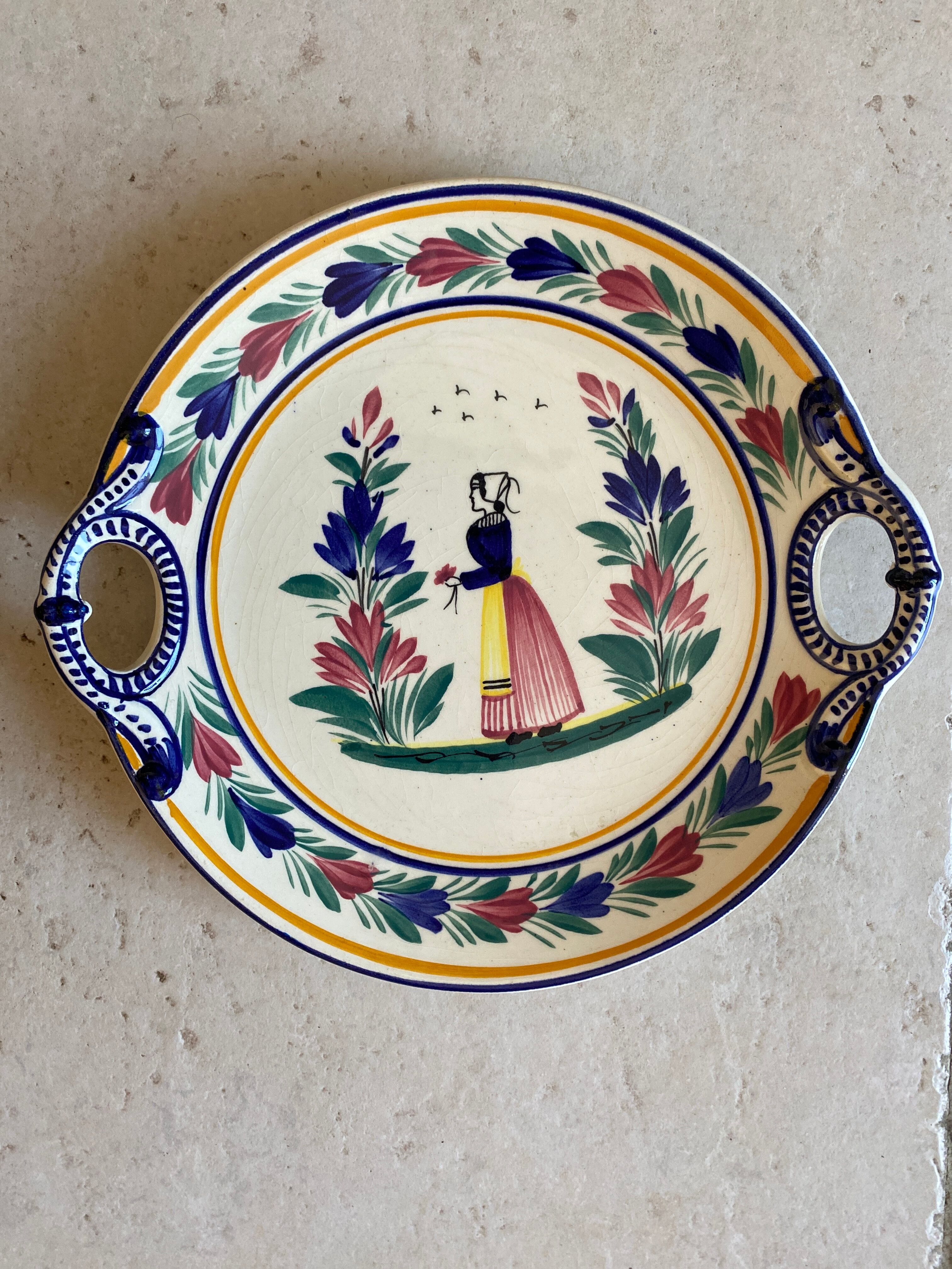Vintage HB Quimper dish