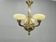 Neoclassical Art Deco Brass Chandelier, Czechoslovakia, 1930s