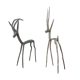 Duo of african brass gazelles