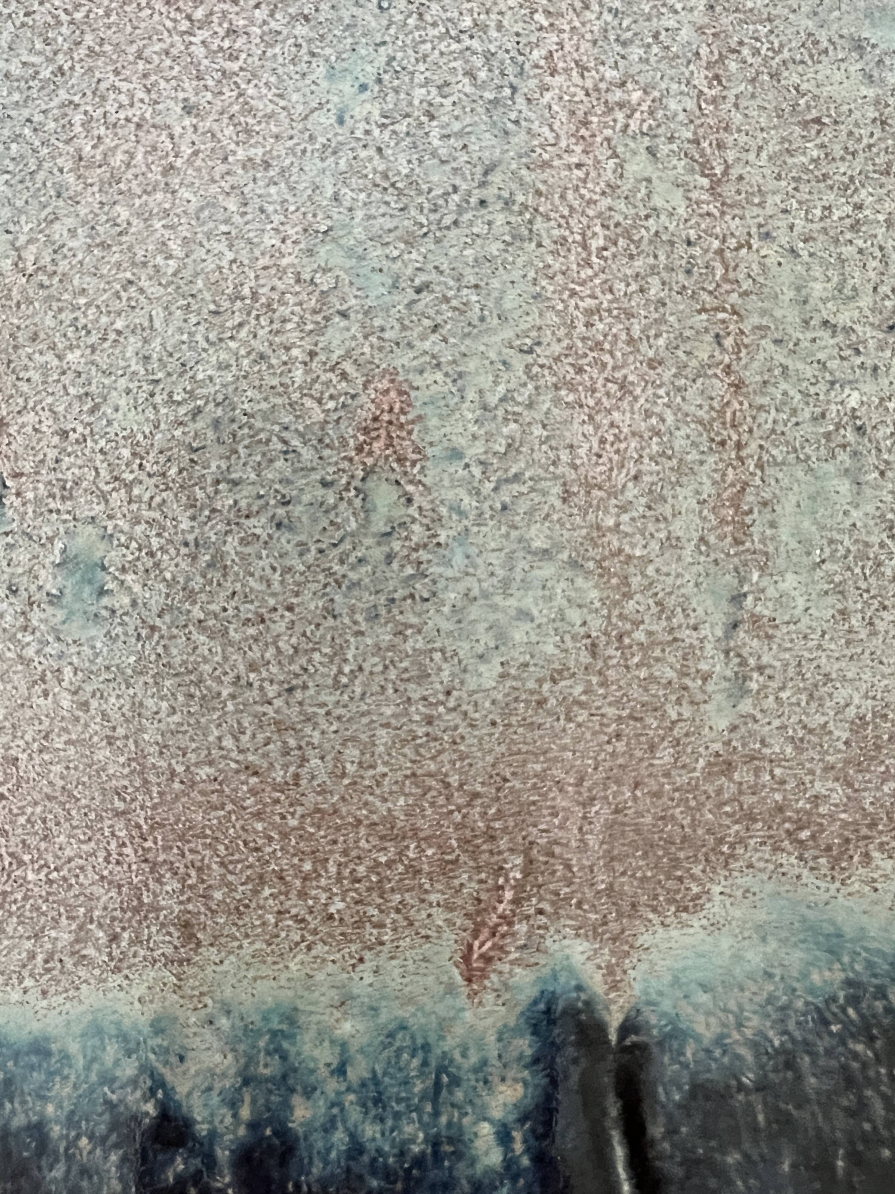 large enamelled ceramic pocket emptier signed Claude Champy, France