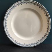 French vintage round serving plate, 32.5cm diameter, Longwy, mod. Bordeaux