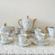 Vintage Limoges porcelain gold coffee set – 15 pieces