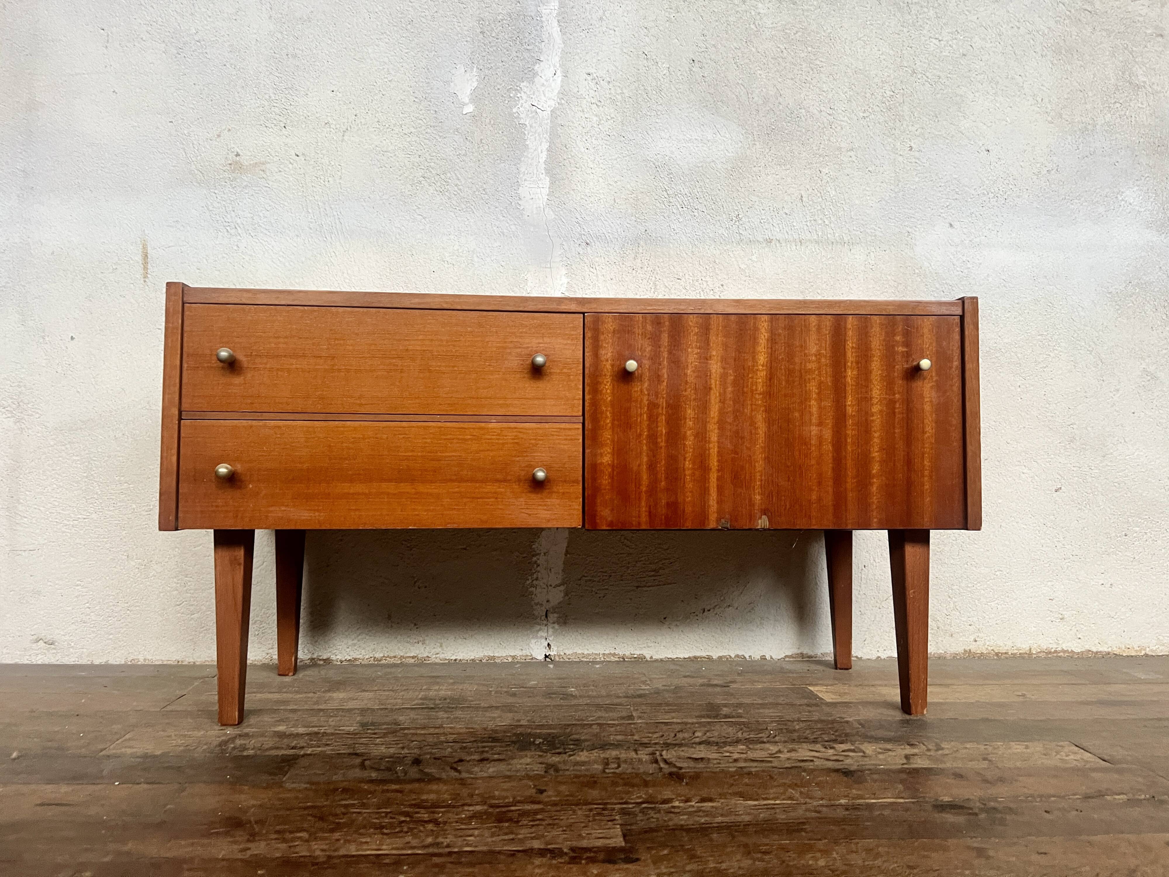 Enfilade / Meuble TV scandinave en teck 1960