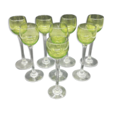 Service de 8 verres liqueur en cristal