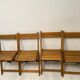 4 chaises pliables en bois vintage