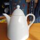 Vintage white ceramic teapot / coffee pot