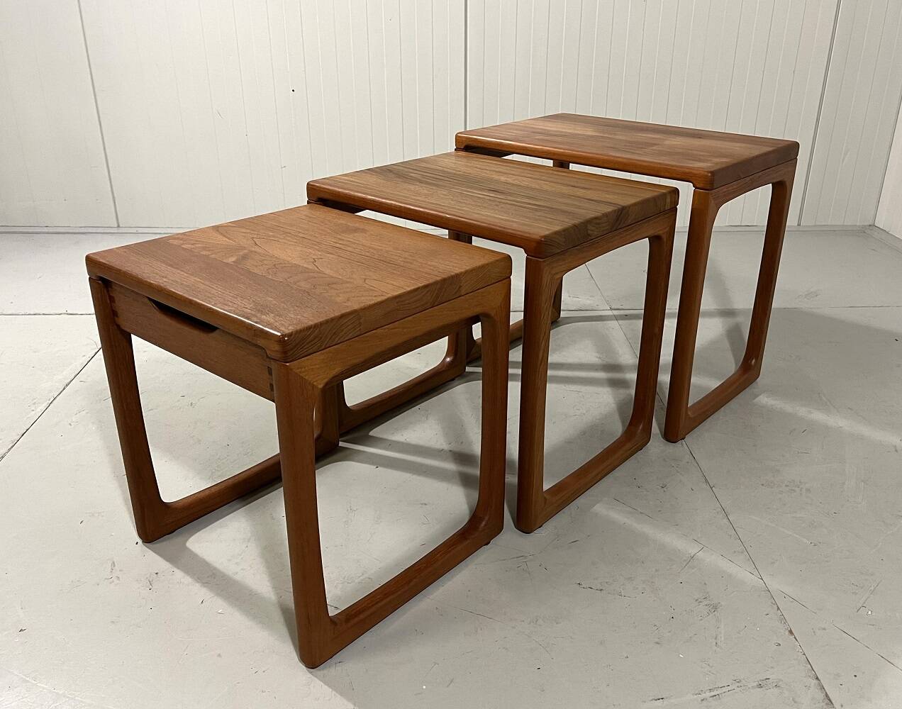 BR Gelsted teak nesting tables with drawer Denmark