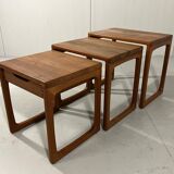 BR Gelsted teak nesting tables with drawer Denmark