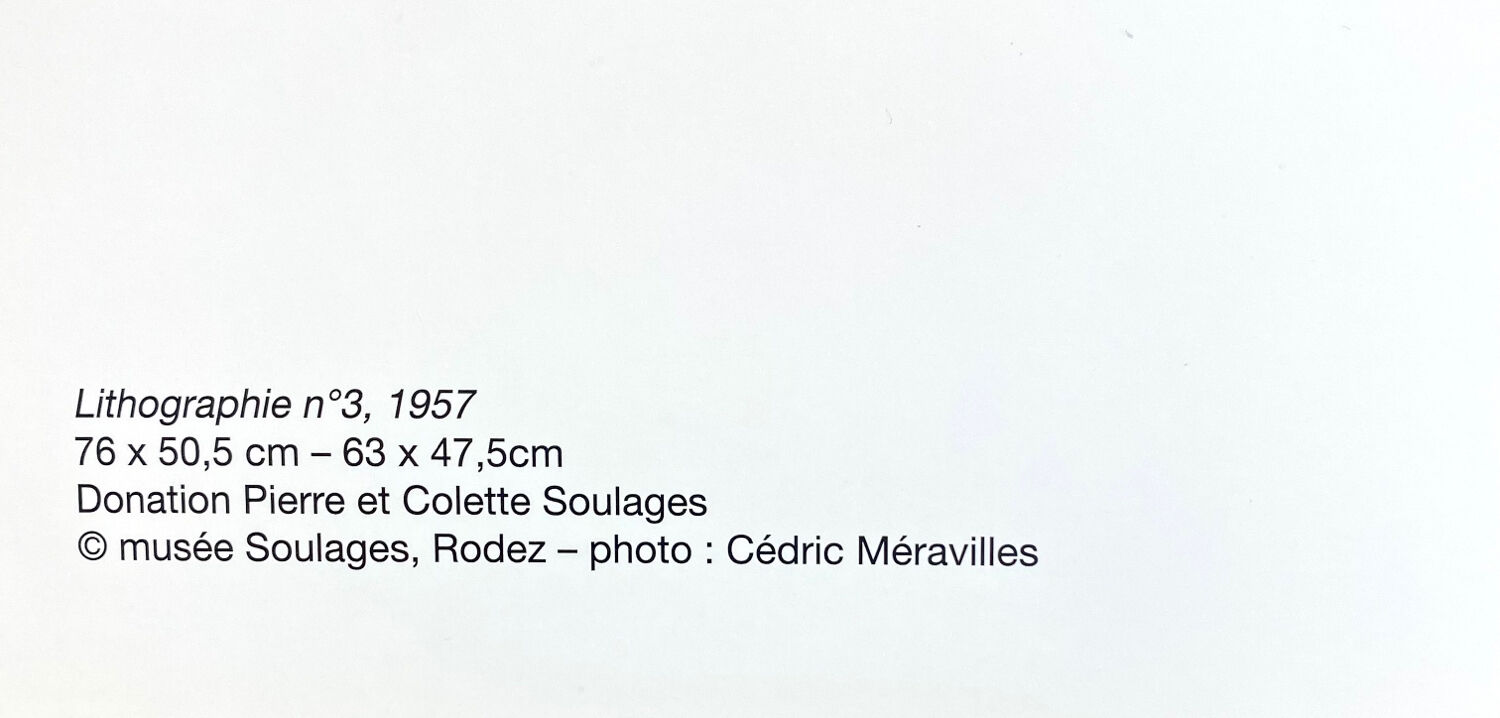 Pierre Soulages - poster after lithograph #3, 2020
