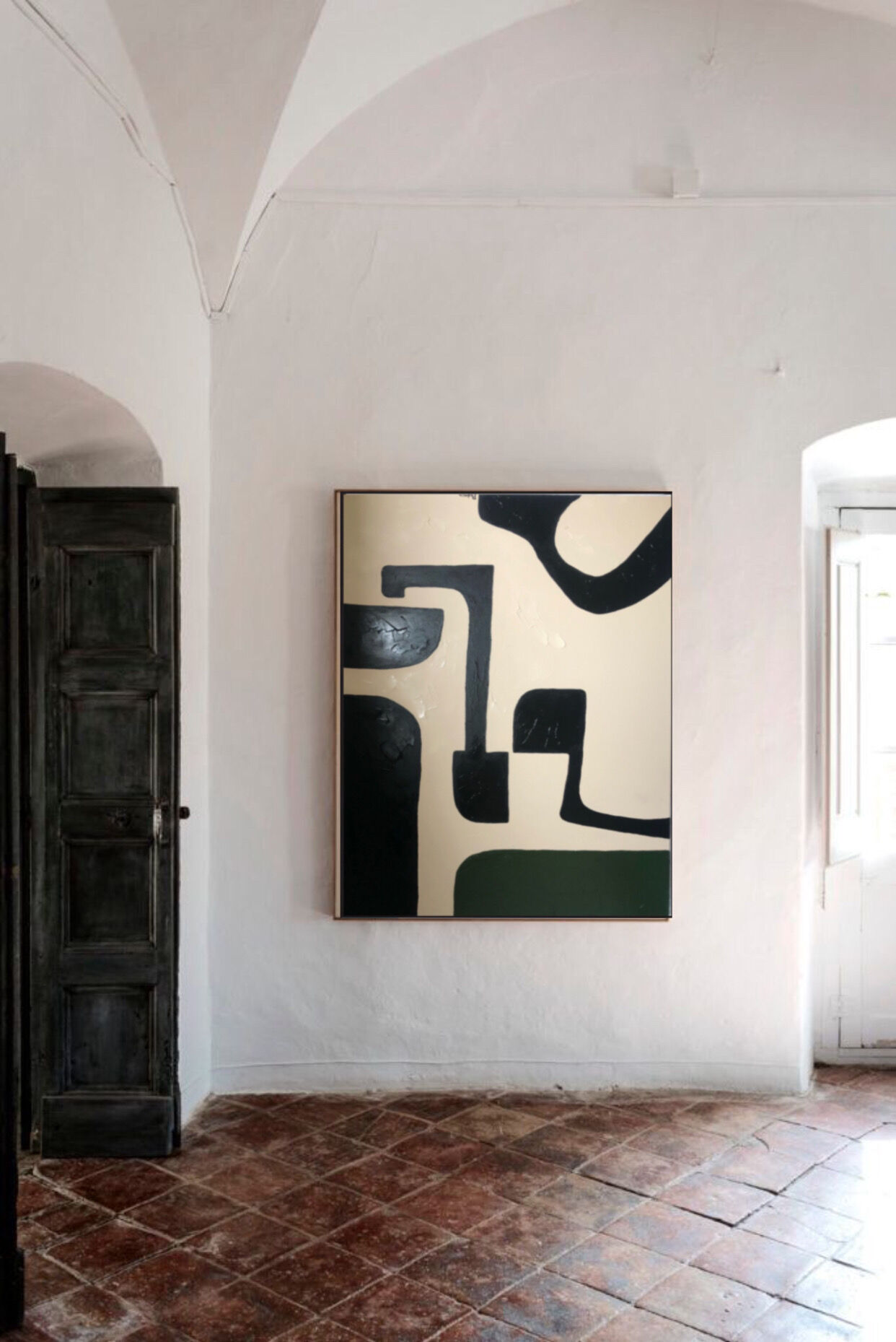 Minimalist abstract acrylic canvas Unstructured 100x81