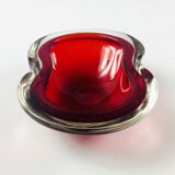 Large Murano Sommerso Glass Bowl or Catch-All / Vide Poche, Italy, 1960s