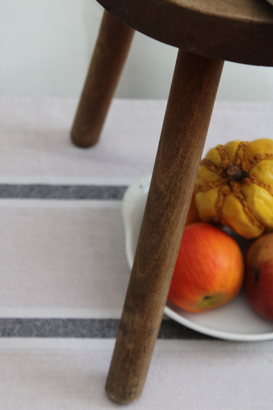 Wooden tripod stool