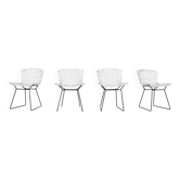 Set of 4 steel Harry Bertoia model 420 chairs