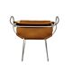 Contemporary Table Bar Stool with Backrest, Smoked Black Metal and Dark Brown Leather
