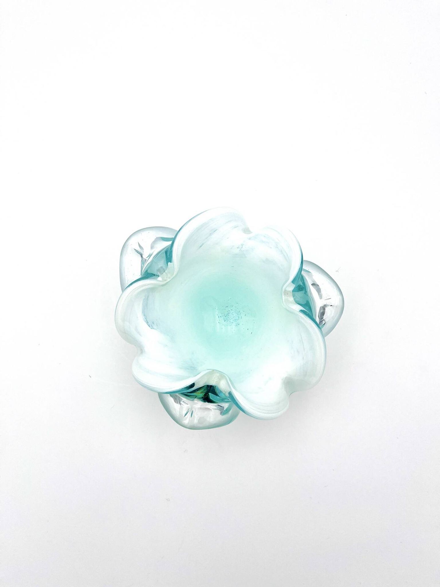 Coupe Studio Glass signée Lubomir Hora Verre Soufflé Polychrome 80s